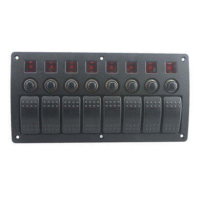 3PIN 240W Boat Electricals Electric Flame Retardant 8 Gang Switch Panel