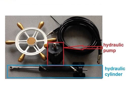 CE ISO35mm Bore Outboard Steering System With 8m Hydraulic Pipe
